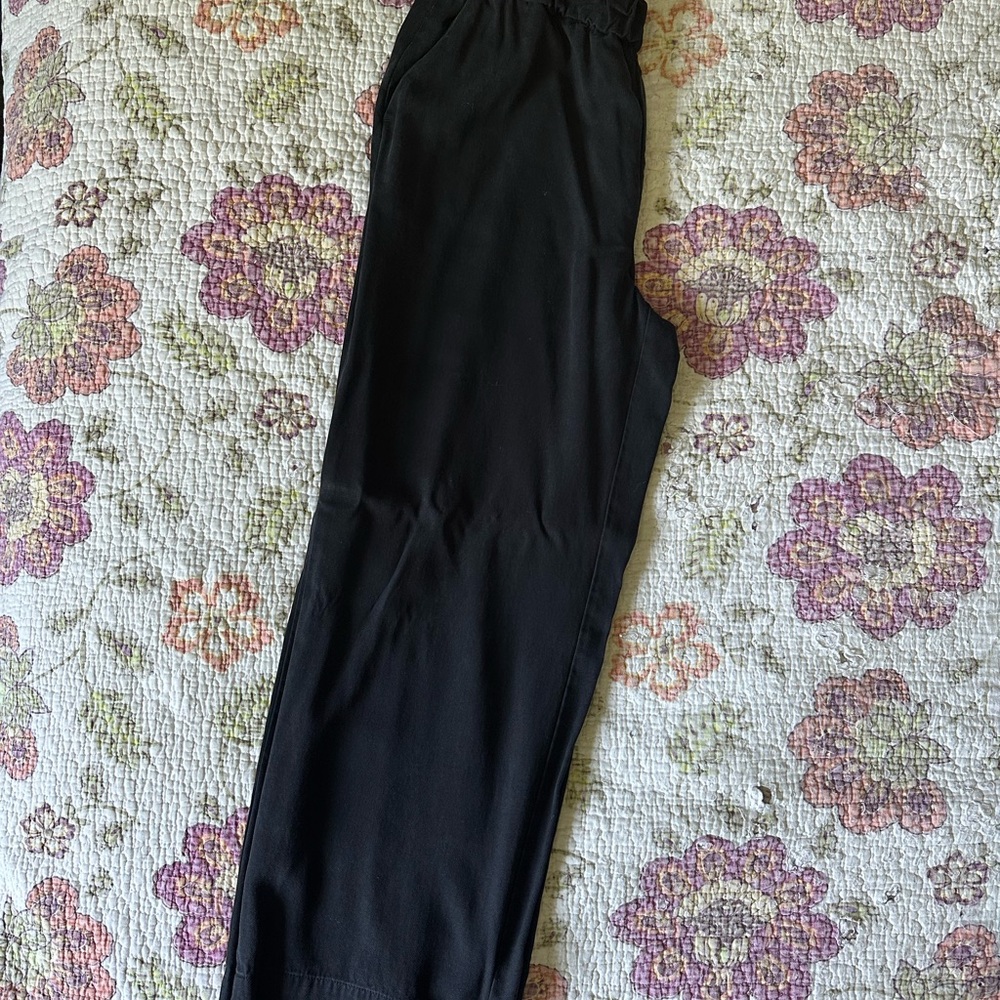 Everlane Black Sweatpants Relaxed Fit Cotton Blend